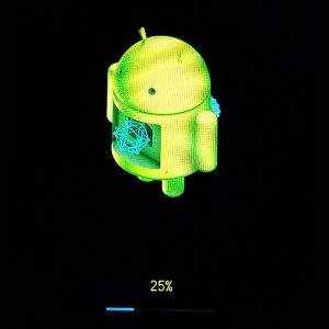 アップデート中に現れるドロイド君