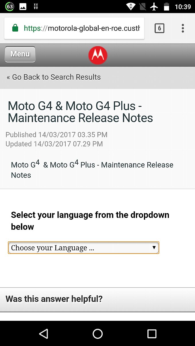 アップデート通知から飛んだリリースノートの言語選択画面