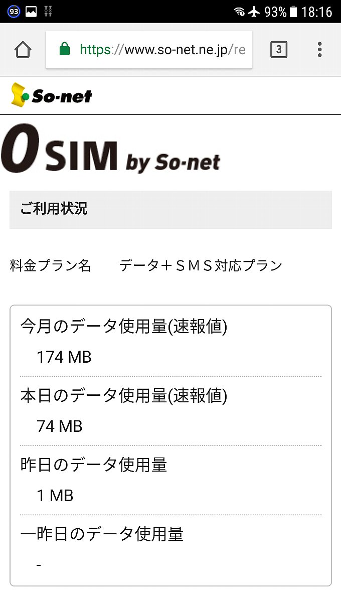0 SIM 5月の通信量