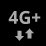 「LTE」表示はなくなり「4G+」に変わりました