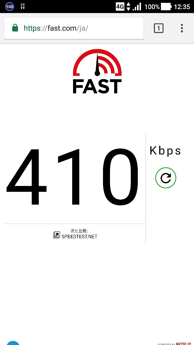 LINEモバイルをfast.comで計測した結果
