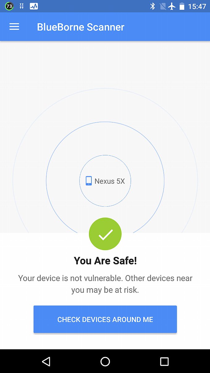 Nexus 5Xのチェック結果