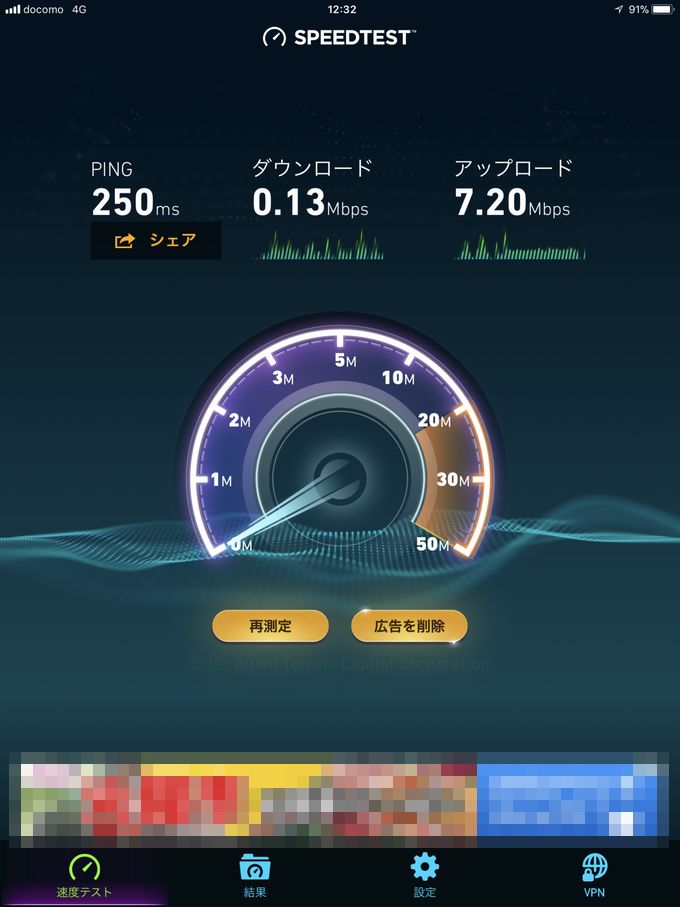 0 SIMスピードテスト時の速度変化