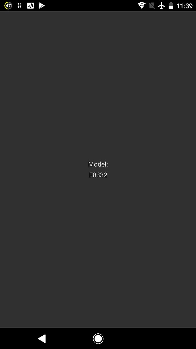 「 Service Menu 」から「 Model info 」をタップ
