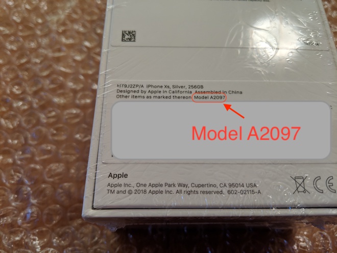 届いたのはBAND28が使えるモデルA2097