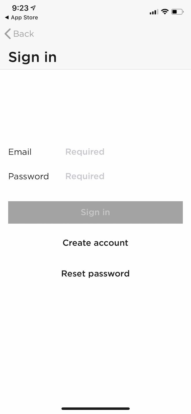 ログイン方法にemailを選んだ場合