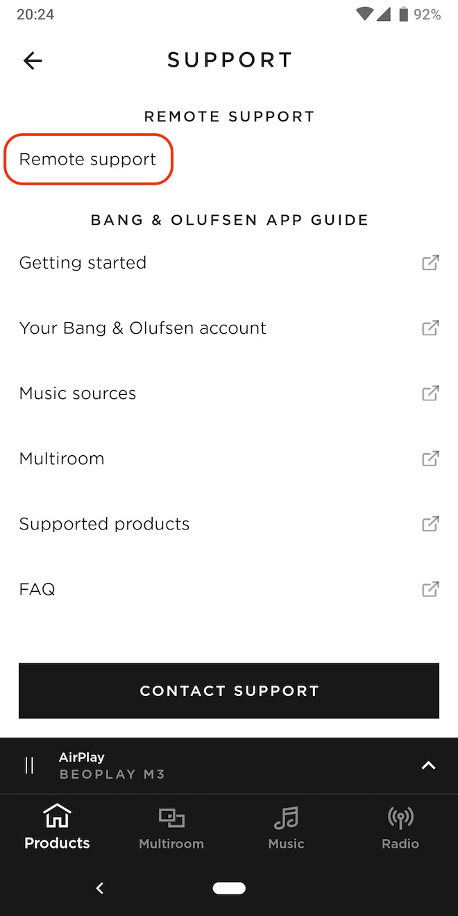 Remote supportを有効にするとネットワークを使って外部から機器の診断を行うようです